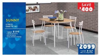 Russells Sunny 5 Piece Dinette Set offer