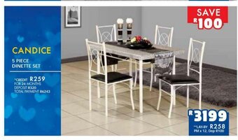 Candice 5 Piece Dinette Set