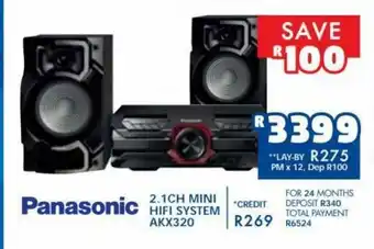 Panasonic - 2.1Ch Mini HiFi System Akx320