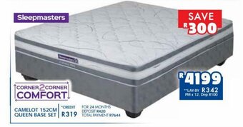 Russells Sleepmasters Camelot 152cm Queen Base Set offer