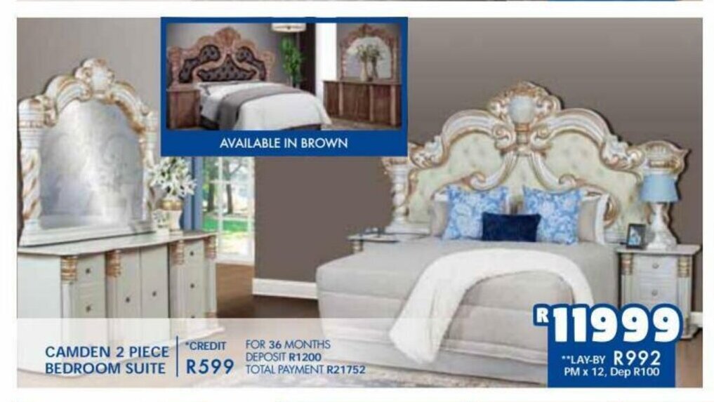 Camden 2 Piece Bedroom Suite offer at Russells