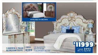 Russells Camden 2 Piece Bedroom Suite offer