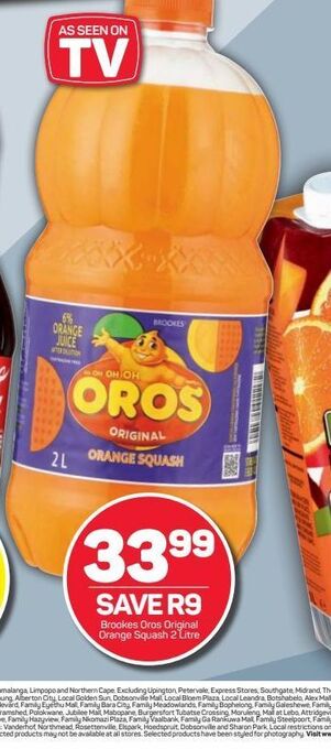 Pick n Pay Oros orange juice offer