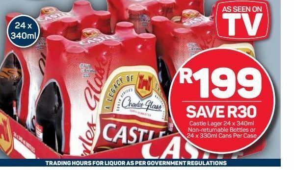 Pick n Pay Hypermarket Castle beer offer