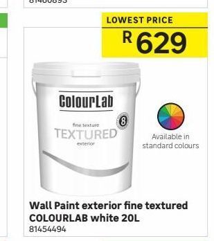 Leroy Merlin Wall paint exterior fine textured colourlab white 20l offer
