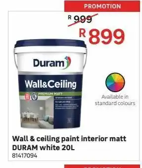 Leroy Merlin Wall & ceiling paint interior matt duram white 20l offer