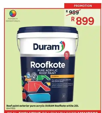 Leroy Merlin Roof paint exterior pure acrylic duram roofkote white 20l offer