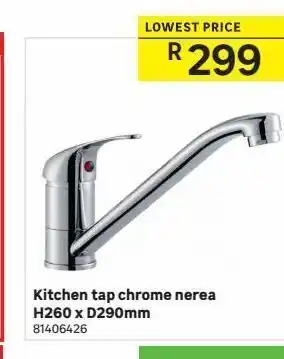 Leroy Merlin Kitchen tap chrome nerea h260 x d290mm offer