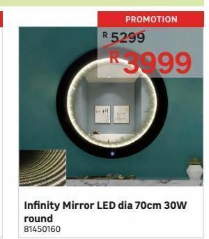 Leroy Merlin Infinty mirror led dia 70cm 30w round offer