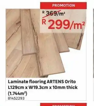 Leroy Merlin Laminate flooring artens orito l129cm x w19.3cm x 10mm thick (1.744m2) offer