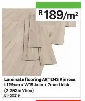 Leroy Merlin Laminate flooring artens kinross l129cm x w19.4cm x 7mm thick (2.252m2/box) offer