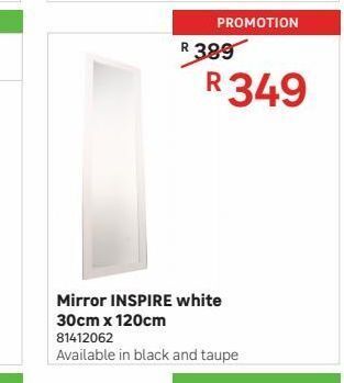 Leroy Merlin Mirror inspire white 30cm x 120cm offer
