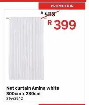 Leroy Merlin Net curtains amina white 300cm x 280cm offer