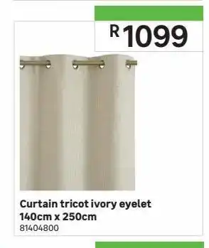 Leroy Merlin Curtains tricot ivory eyelet 140cm x 250cm offer