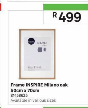 Leroy Merlin Frame inspire milano oak 50cm x 70cm offer