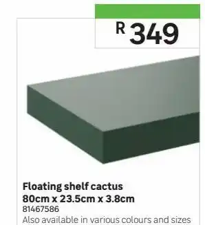 Floating shelf cactus 80cm x 23.5cm x 3.8cm