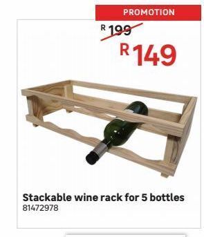 Leroy Merlin Stackable wine rack for 5 bottles offer