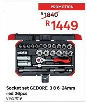 Leroy Merlin Socket set gedore 3 8 6 - 24mm red 26pcs offer