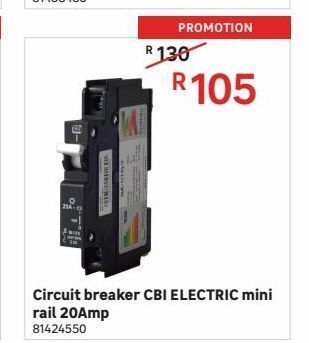 Leroy Merlin Circuit breaker cbi electric mini rail 20amp offer