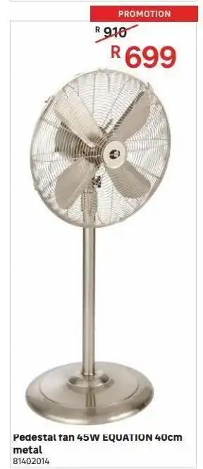 Leroy Merlin Pedestal fan 45w equation 40cm metal offer