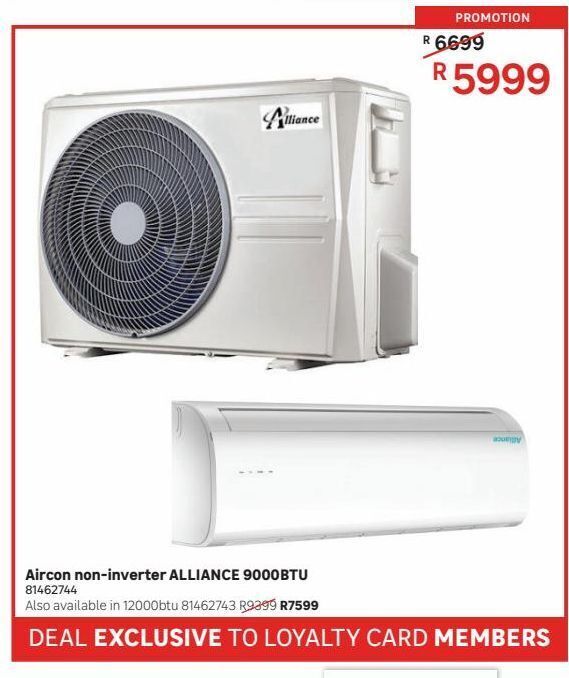 Aircon noninverte alliance 9000btu offer at Leroy Merlin