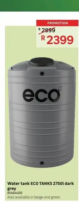 Leroy Merlin Water tank eco tanks 2750l dark grey offer