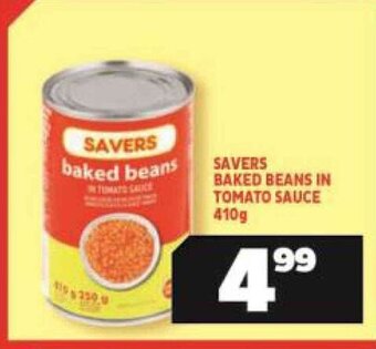 Usave Savers Baked Beans in Tomato Sauce 410g offer