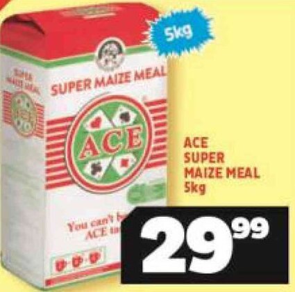 Ace Super Maize Meal 5kg offer at Usave