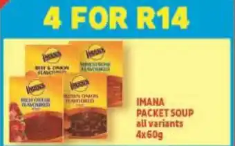 Usave Imana Packet Soup all Variants 4x60g offer