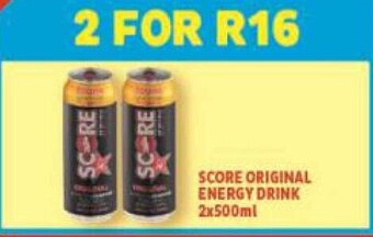 Usave Score Original Energy Drink 2x500ml offer