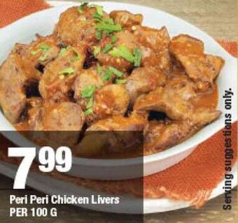 OK Foods Peri Peri Chicken Livers 100g offer