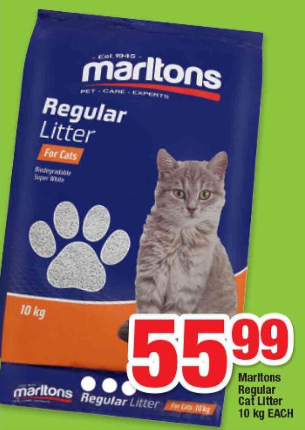 Marltons Regular Cat Litter 10kg offer at OK Foods
