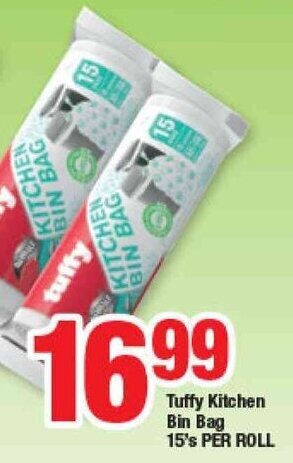 OK Foods Tuffy Kitchen Bin Bag 15's offer