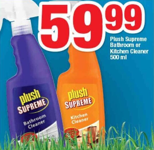 Plush Supreme Bathroom or Kitchen Cleaner 2 x 500ml offer at OK Foods