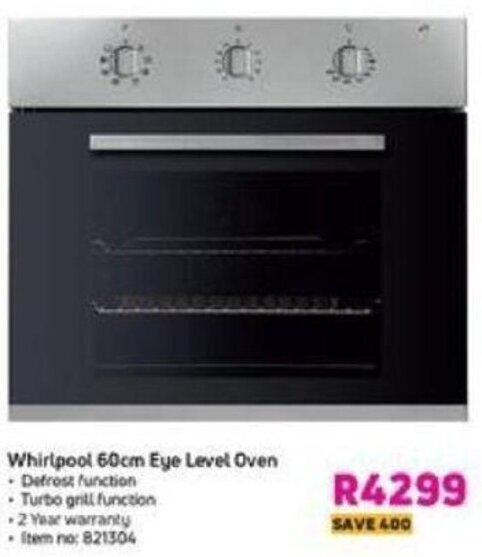 MTN Whirlpool Eye Level Oven 60cm offer