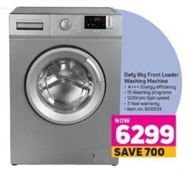 Defy Front Loader Washing Machine 8kg offer at MTN