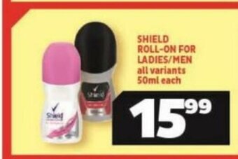 Usave Shield Roll-On for Ladies/Men All Variants 50ml each offer