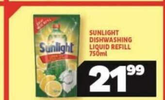 Usave Sunlight Dishwashing Liquid Refill 750ml offer