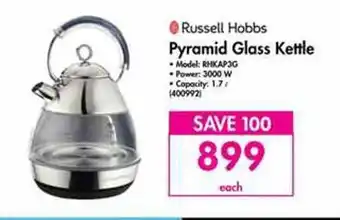 Makro Russell Hobbs - Pyramid Glass Kettle offer