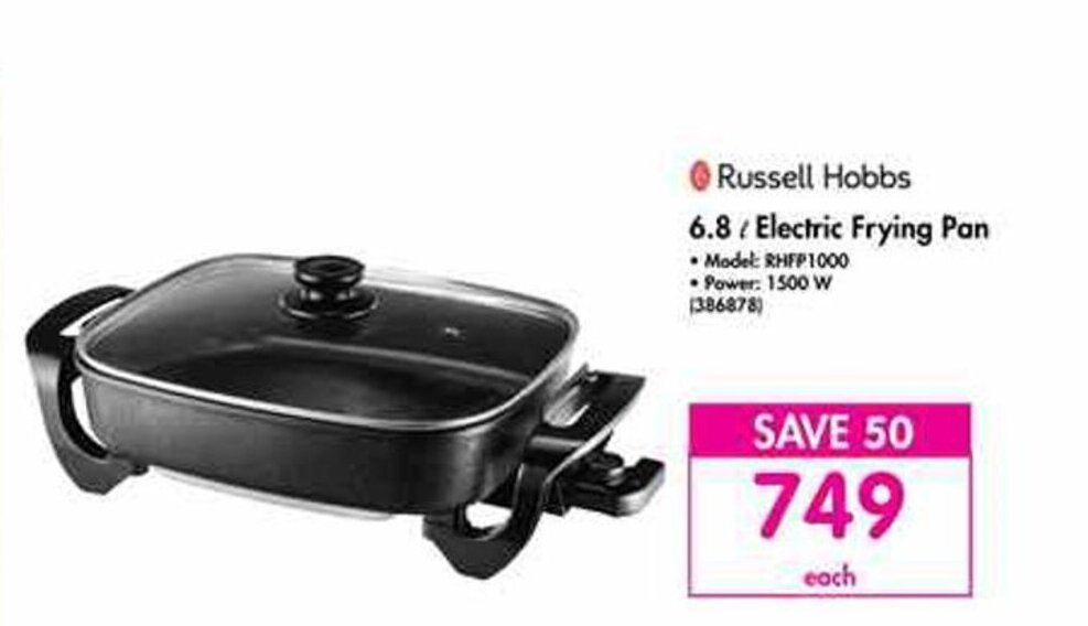 Russell Hobbs 6.8L Electric Frying Pan offer at Makro