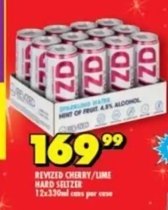 Shoprite Liquor Revized Cherry / Lime Hard Seltzer 12x330ml cans per case offer
