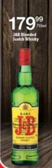 Shoprite Liquor J&B Blended Scotch Whisky 750ml offer
