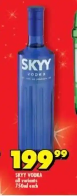 Shoprite Liquor Skyyy Vodka All Variants 750ml each offer