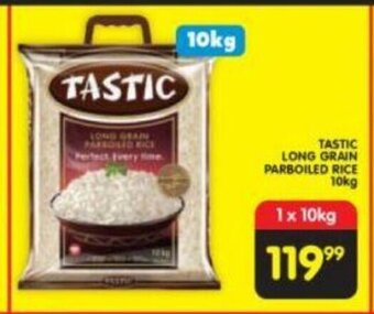Shoprite Tastic Long Grain Parboiled Rice 10kg offer