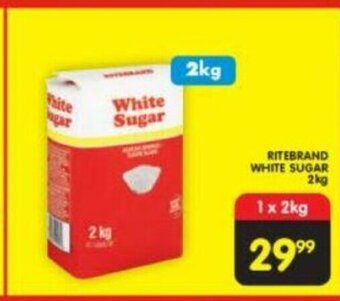 Shoprite Ritebrand White Sugar 2kg offer