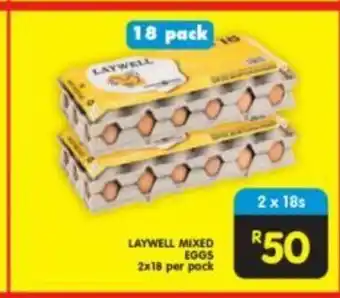 Shoprite Laywell Mixed Eggs 2x18 per pack offer