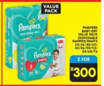 Shoprite Pampers Baby-Dry Value Pack Disposable Nappies / Pants offer