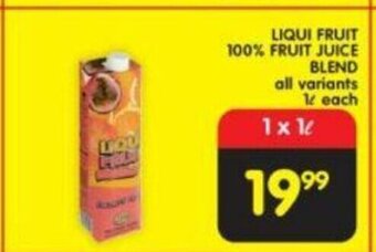 Shoprite Liqui Fruit 100% Fruit Juice Blend All Variants 1L each offer