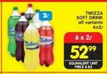 Shoprite Twizza Soft Drink All Variants 6x2L offer