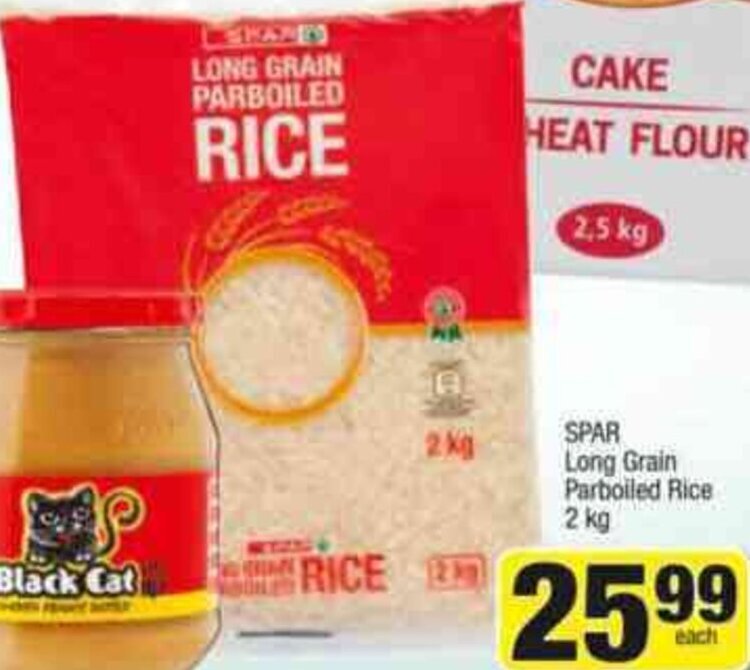 SPAR Long Grain Parboiled Rice 2kg offer at Spar